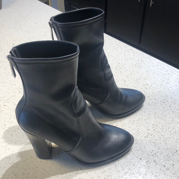 ALDO | Black Leather ankle boots - Picture 2 of 7